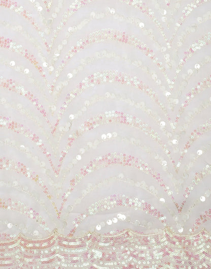 Off White Georgette Sequence Saree | Leemboodi