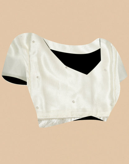 Off White Georgette Sequence Saree | Leemboodi