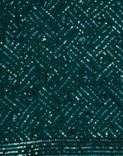 Green Georgette Sequence Saree | Leemboodi