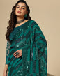 Green Georgette Sequence Saree | Leemboodi