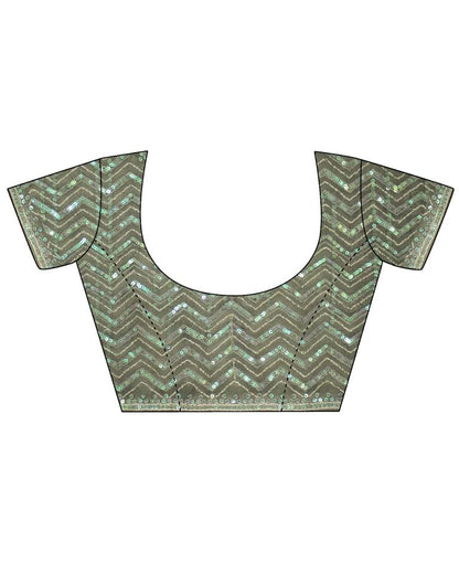 Light Green Georgette Sequence Saree | Leemboodi