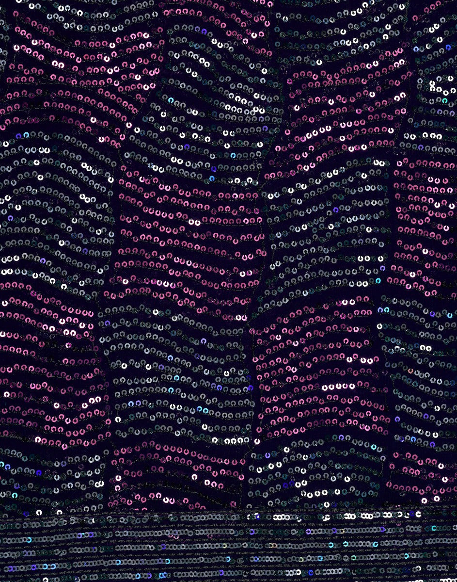 Dark Purple Georgette Sequence Saree | Leemboodi