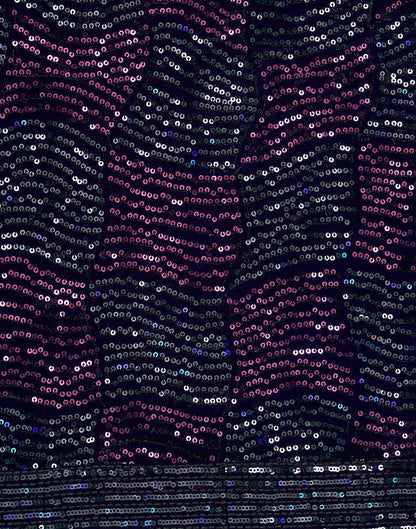 Dark Purple Georgette Sequence Saree | Leemboodi