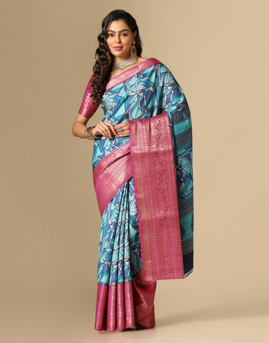 Blue Silk Saree | Leemboodi