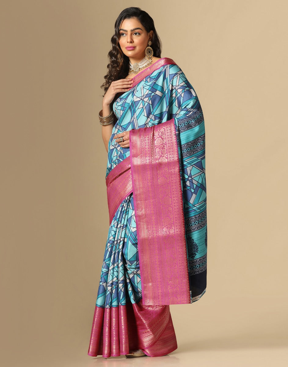 Blue Silk Saree | Leemboodi