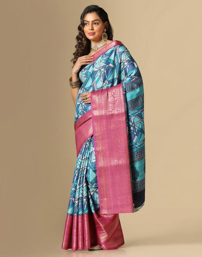 Blue Silk Saree | Leemboodi