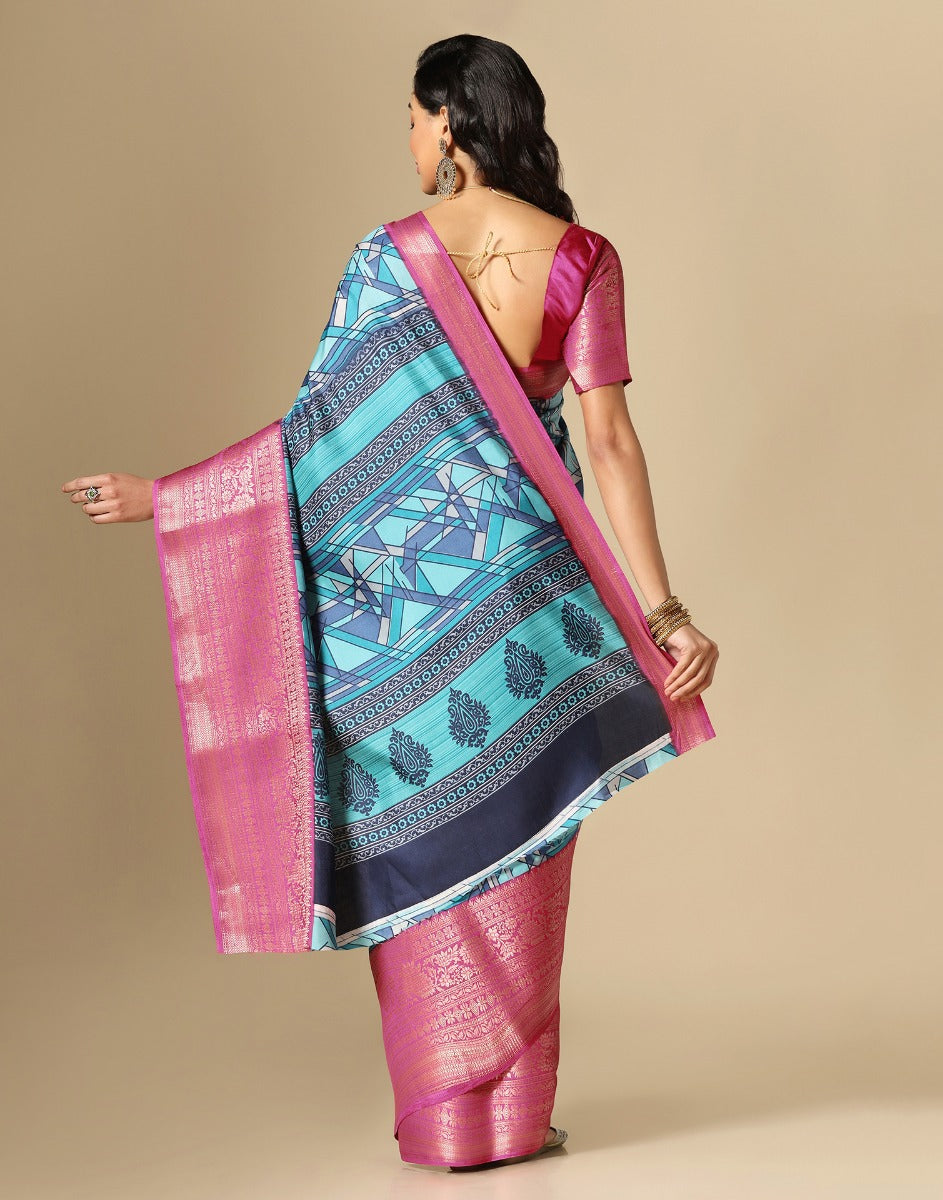 Blue Silk Saree | Leemboodi