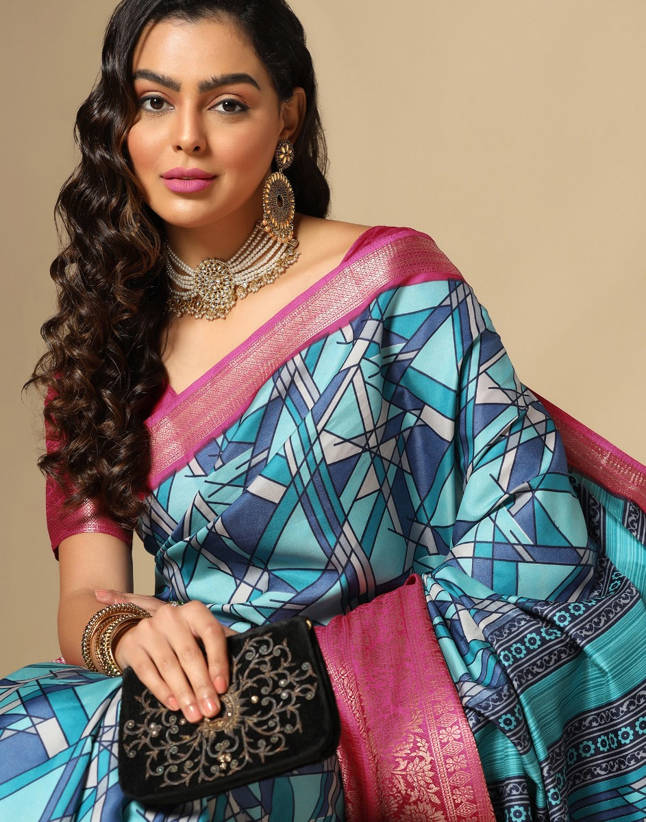 Blue Silk Saree | Leemboodi