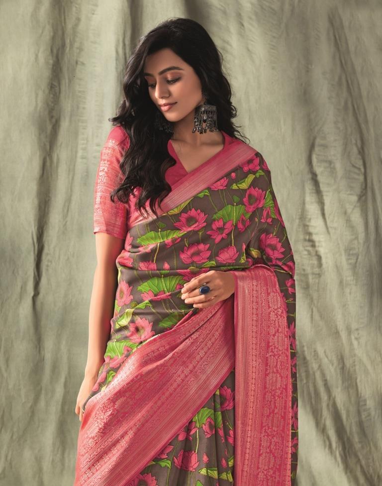 Brown Silk Saree | Leemboodi