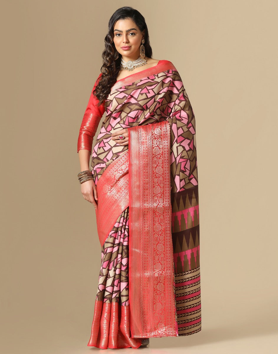 Multicoloured Silk Saree | Leemboodi