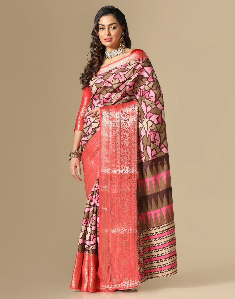 Multicoloured Silk Saree | Leemboodi