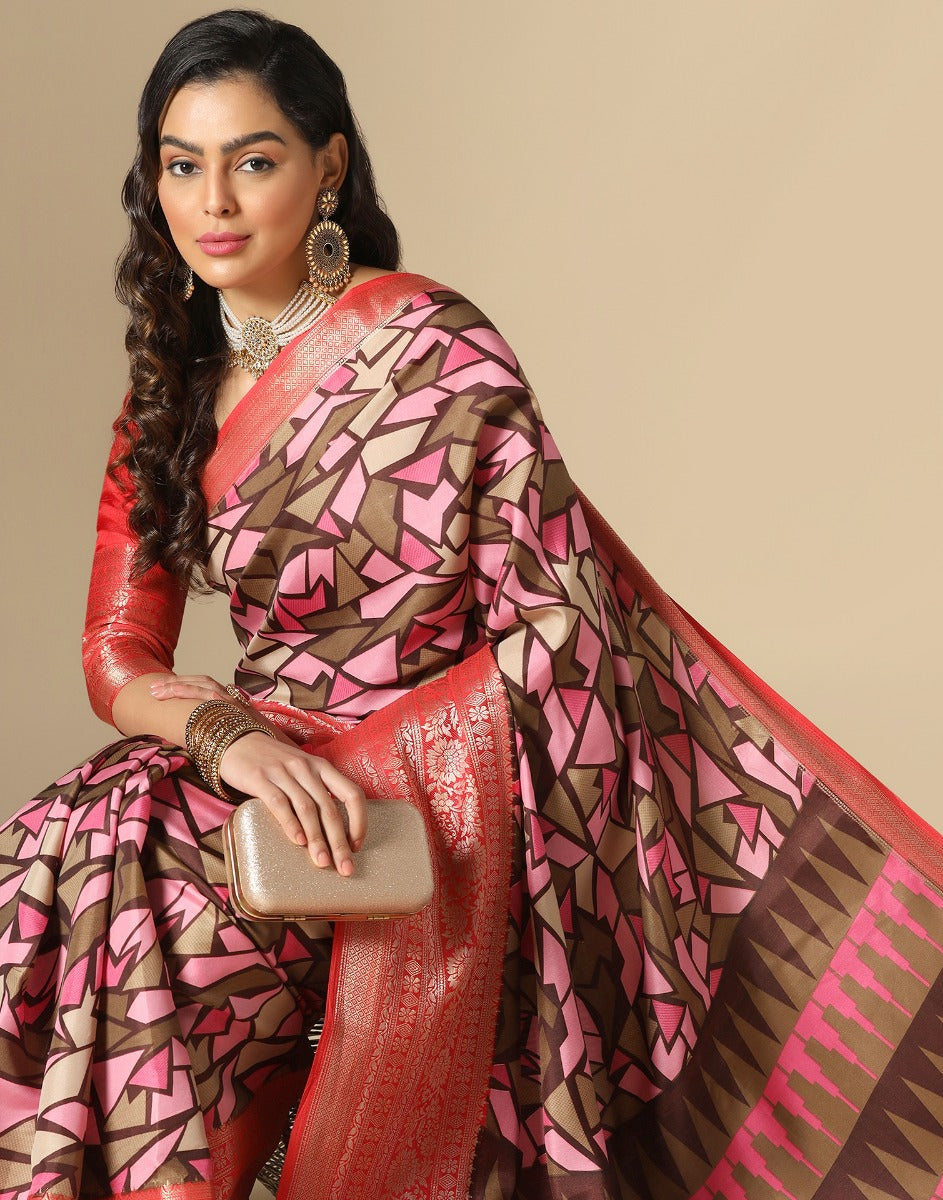 Multicoloured Silk Saree | Leemboodi
