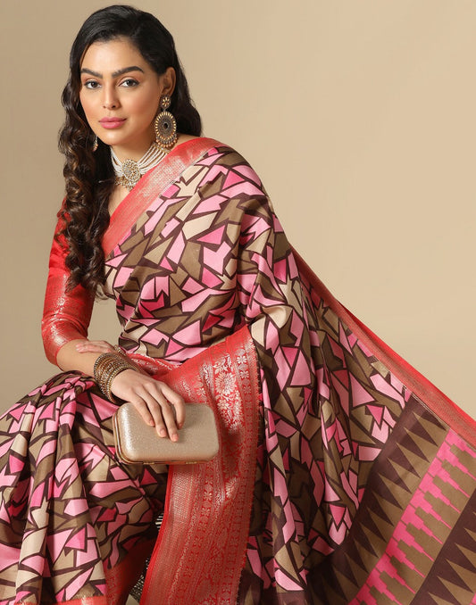Multicoloured Silk Saree | Leemboodi