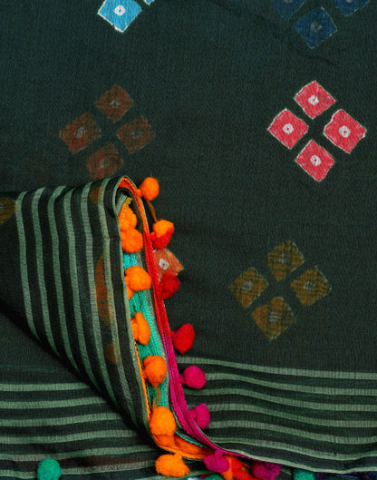 Green Cotton Saree | Leemboodi