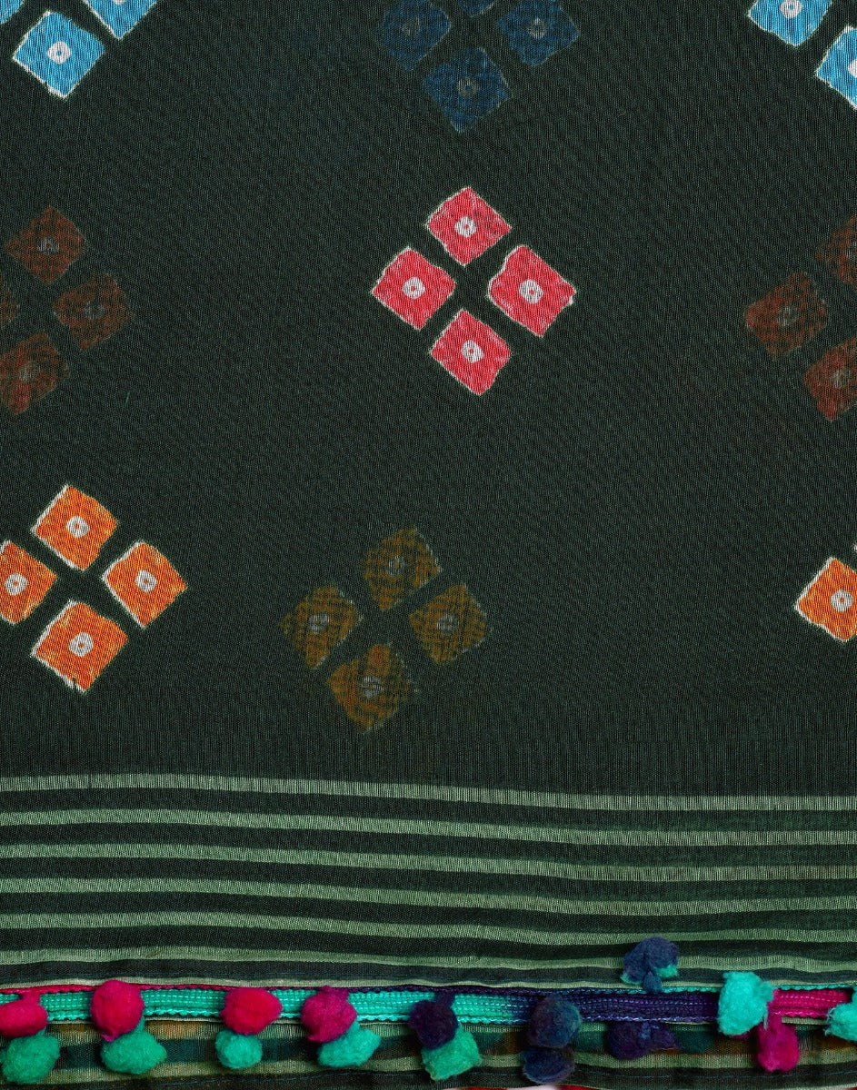 Green Cotton Saree | Leemboodi