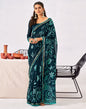 Teal Green Cotton Saree | Leemboodi