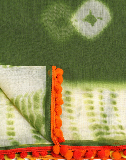 Olive Green Cotton Saree | Sudathi