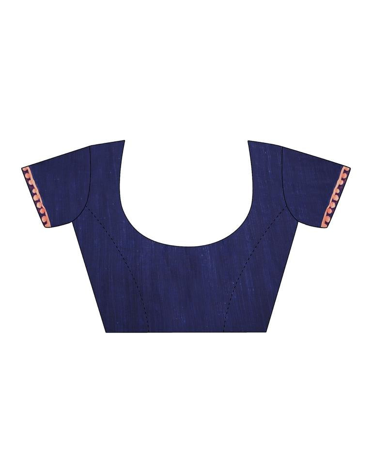 Dark Blue Cotton Saree | Leemboodi