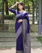 Navy Blue Silk Saree | Sudathi