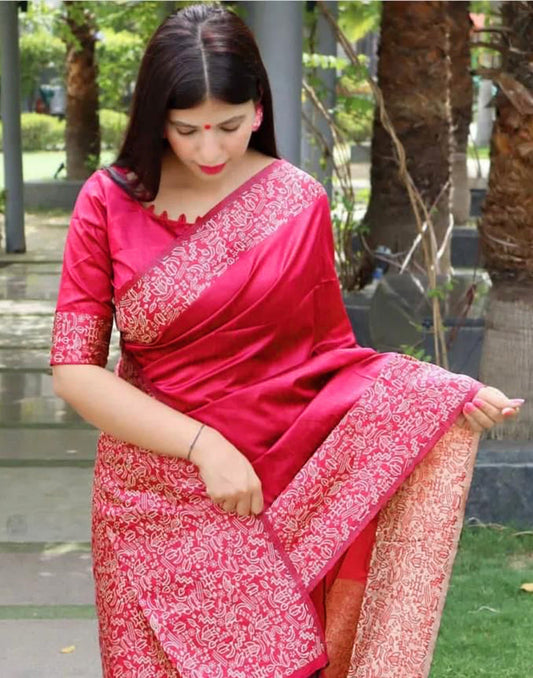 Pink Silk Saree | Sudathi