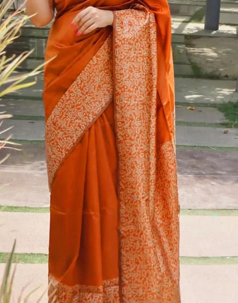 Orange Silk Saree | Sudathi