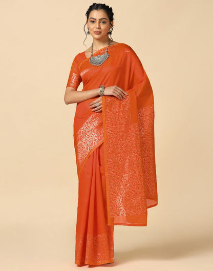 Orange Silk Saree | Sudathi