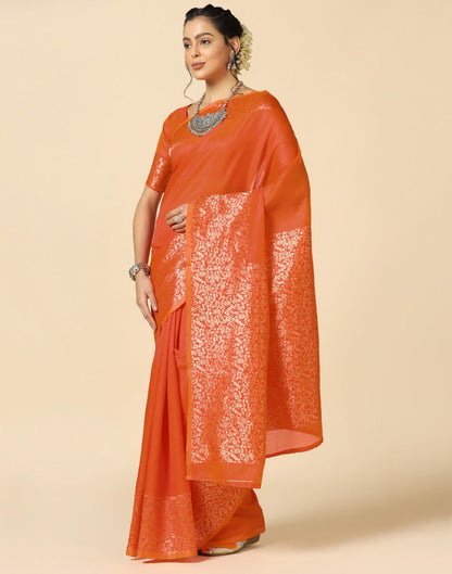 Orange Silk Saree | Sudathi