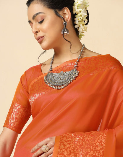 Orange Silk Saree | Sudathi