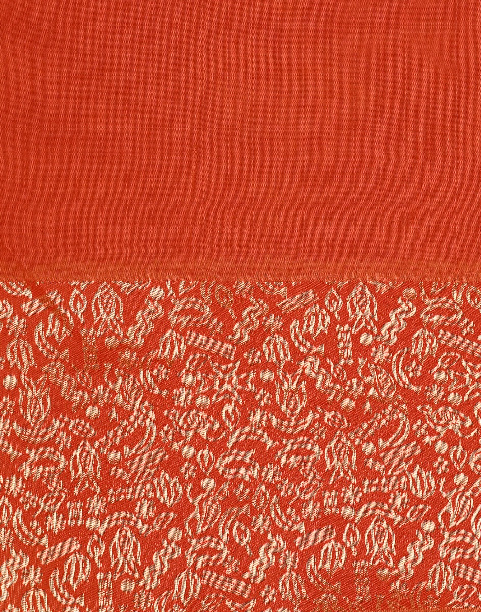 Orange Silk Saree | Sudathi
