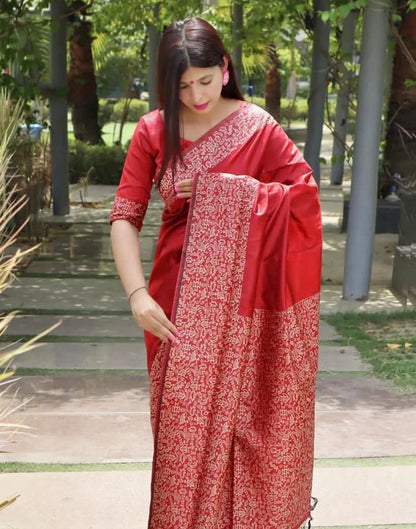 Red Silk Saree | Sudathi