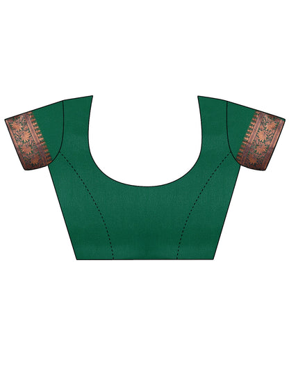 Green Banarasi Silk Saree | Sudathi