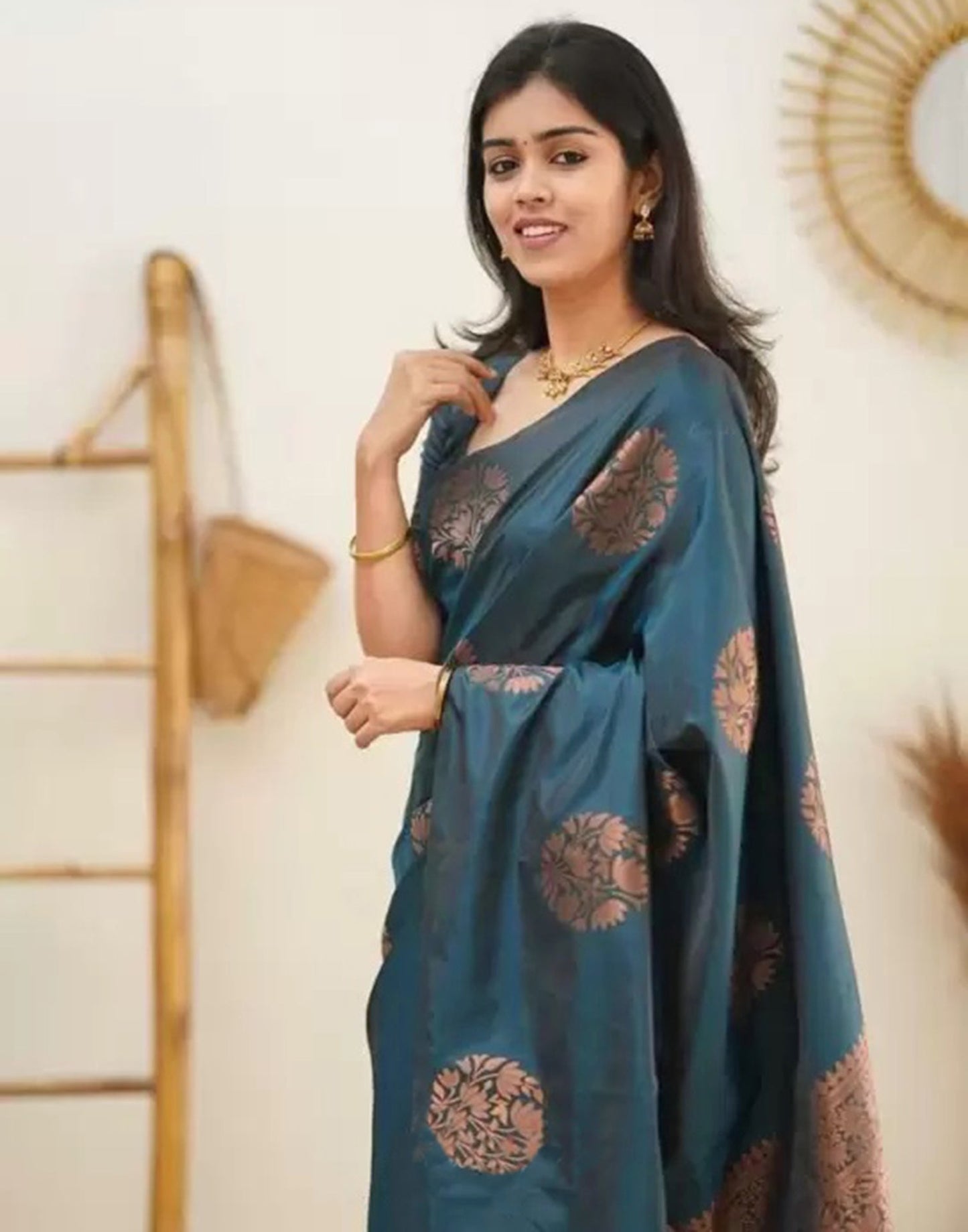 Blue Banarasi Silk Saree | Sudathi