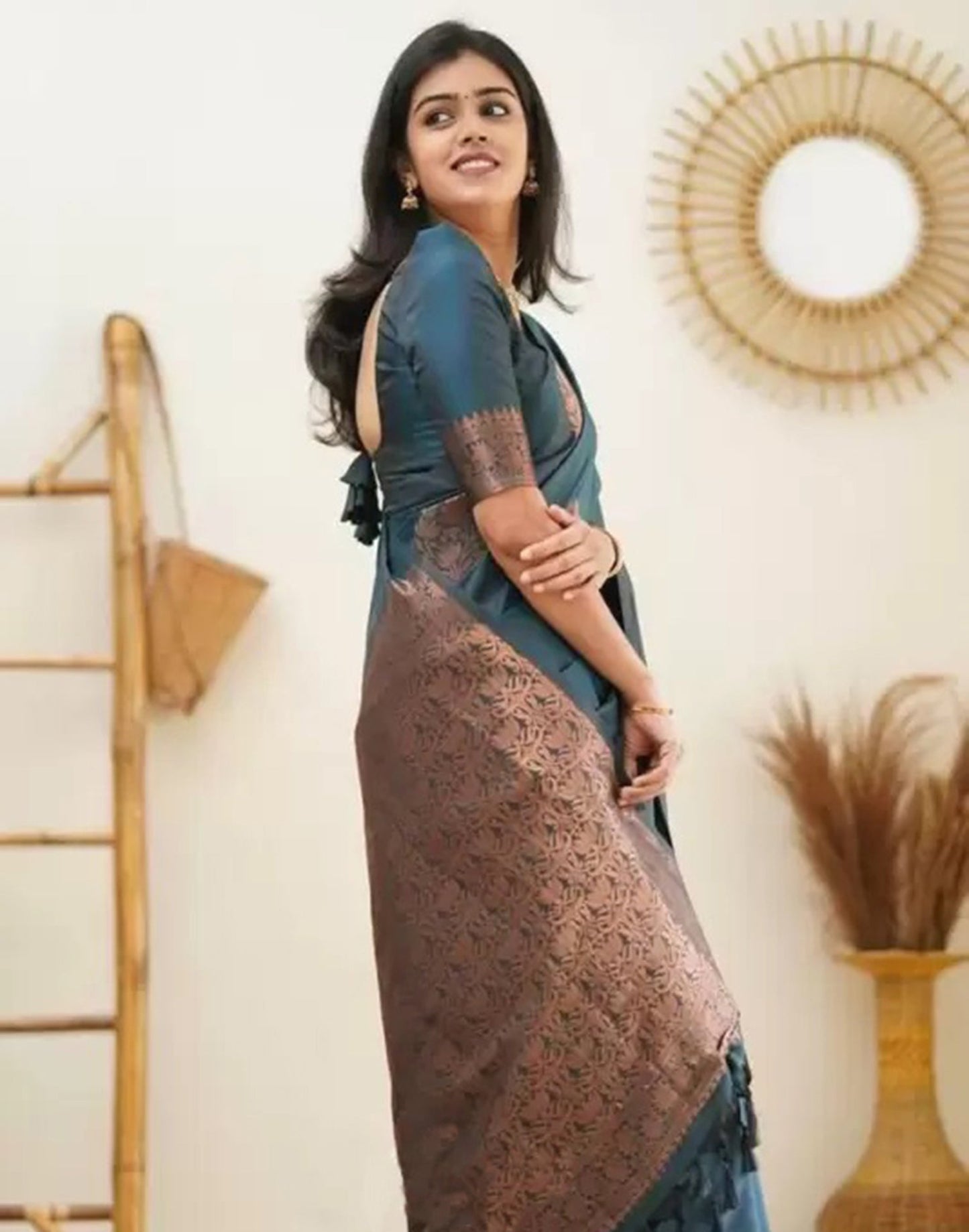 Blue Banarasi Silk Saree | Sudathi