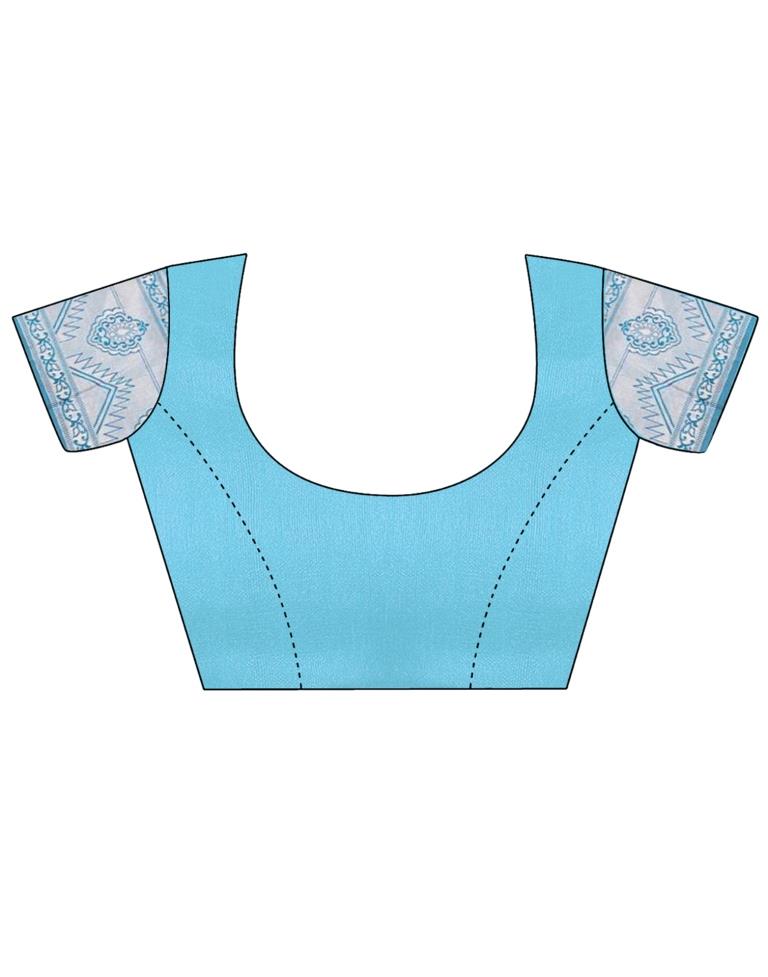 Sky Blue Silk Saree | Sudathi