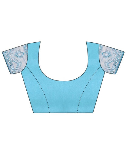 Sky Blue Silk Saree | Sudathi