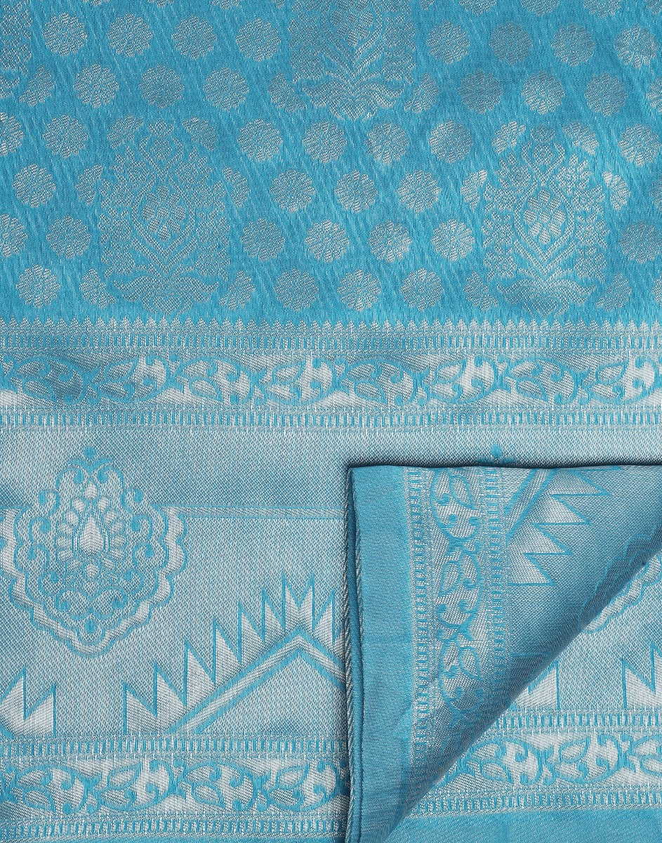 Sky Blue Silk Saree | Sudathi