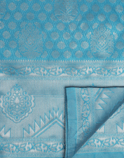 Sky Blue Silk Saree | Sudathi