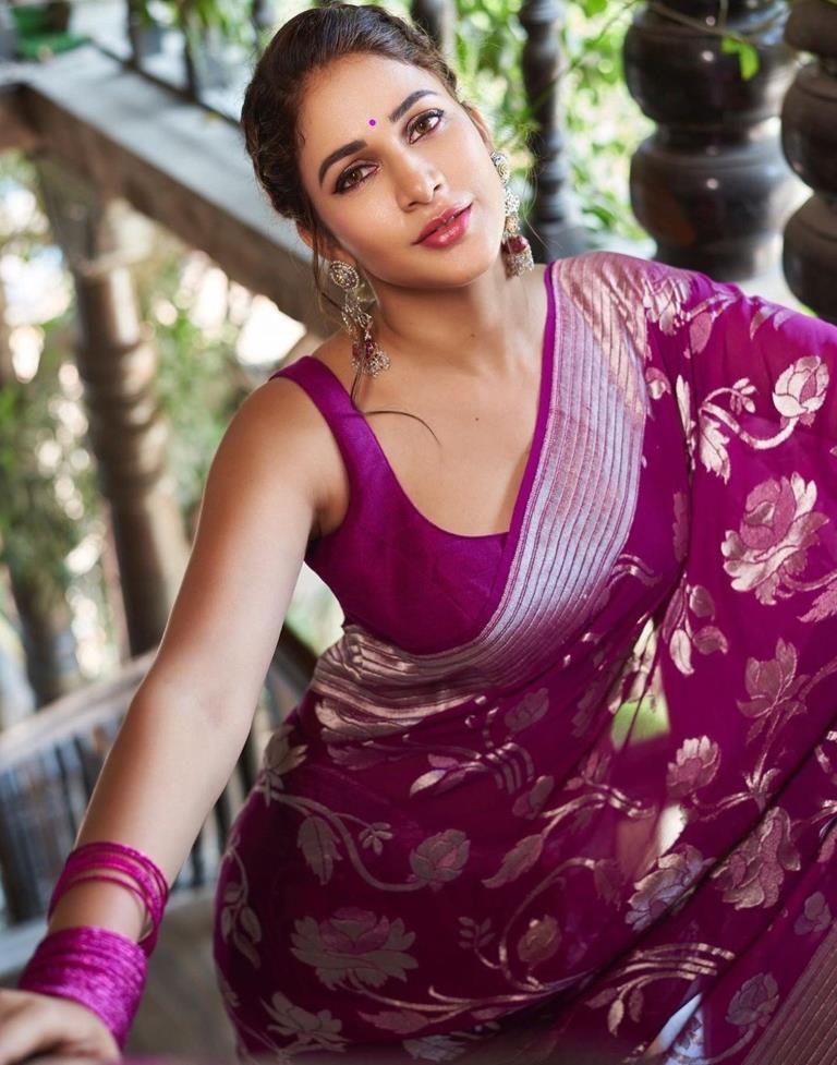 Wine Silk Saree | Sudathi