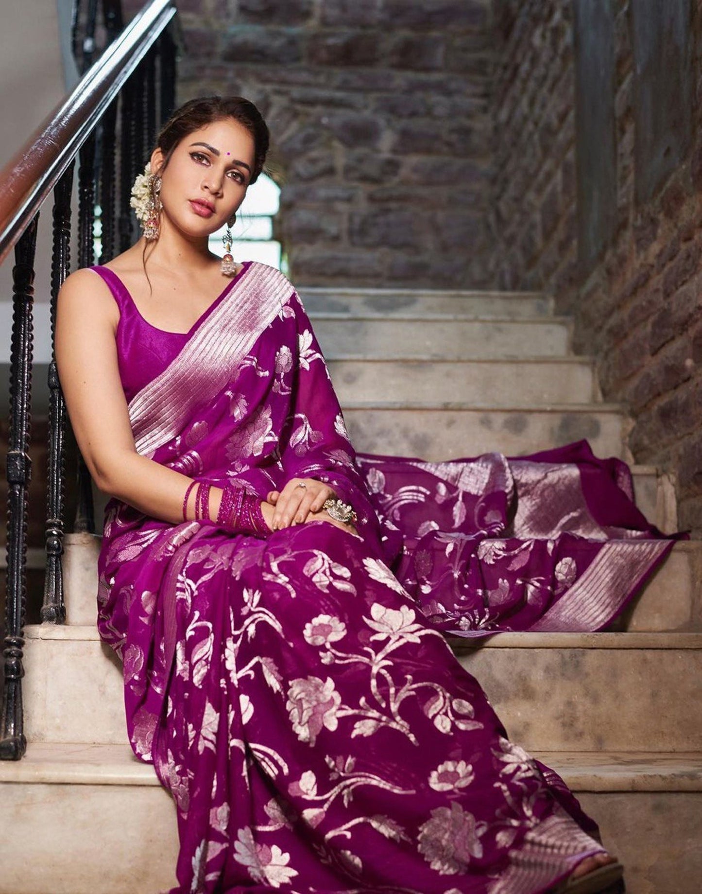 Wine Silk Saree | Sudathi