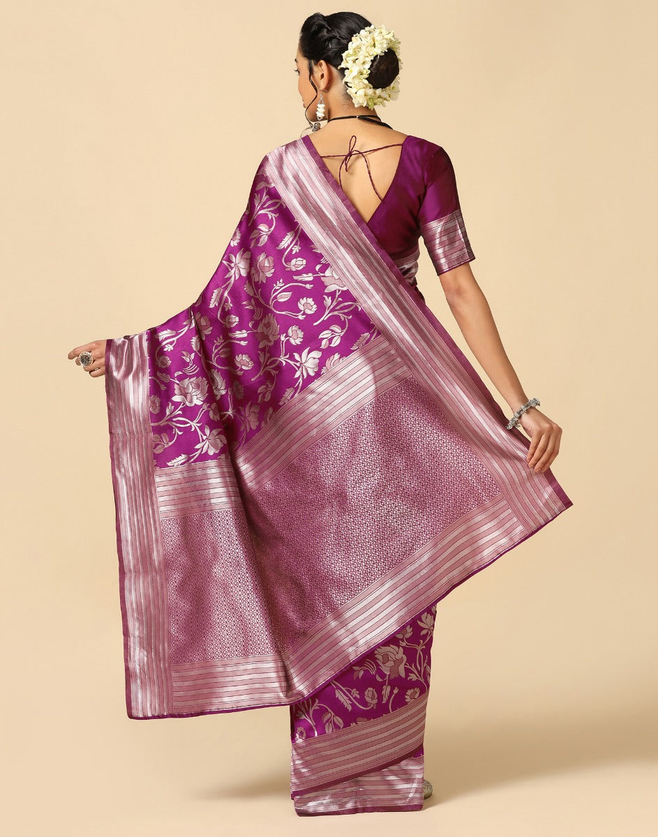 Wine Silk Saree | Sudathi