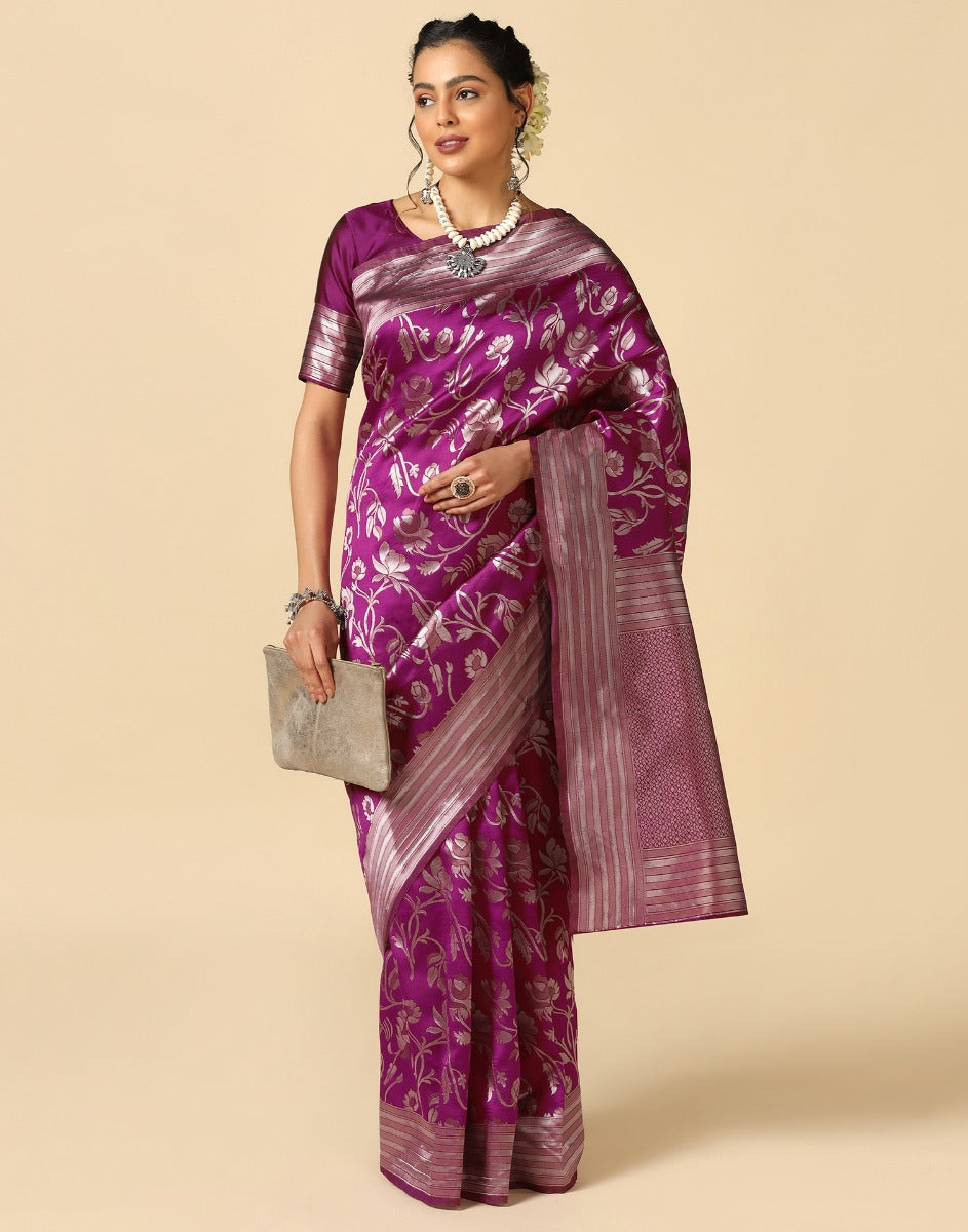 Wine Silk Saree | Sudathi