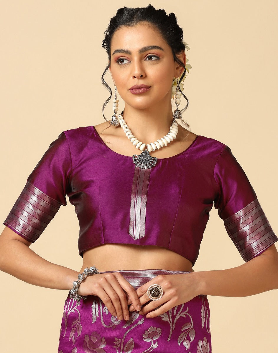 Wine Silk Saree | Sudathi