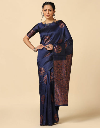 Dark Blue Silk Saree | Sudathi