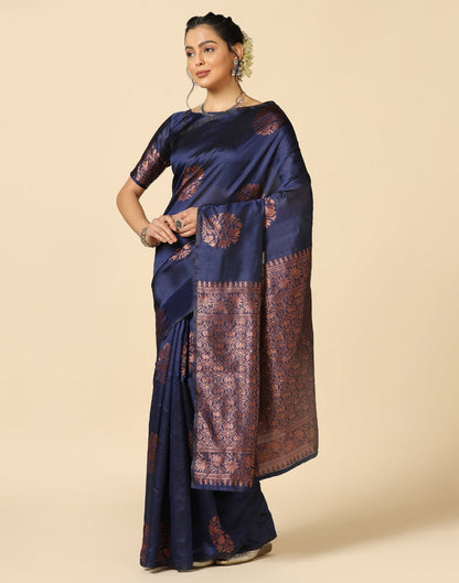 Dark Blue Silk Saree | Sudathi