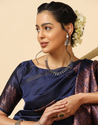 Dark Blue Silk Saree | Sudathi