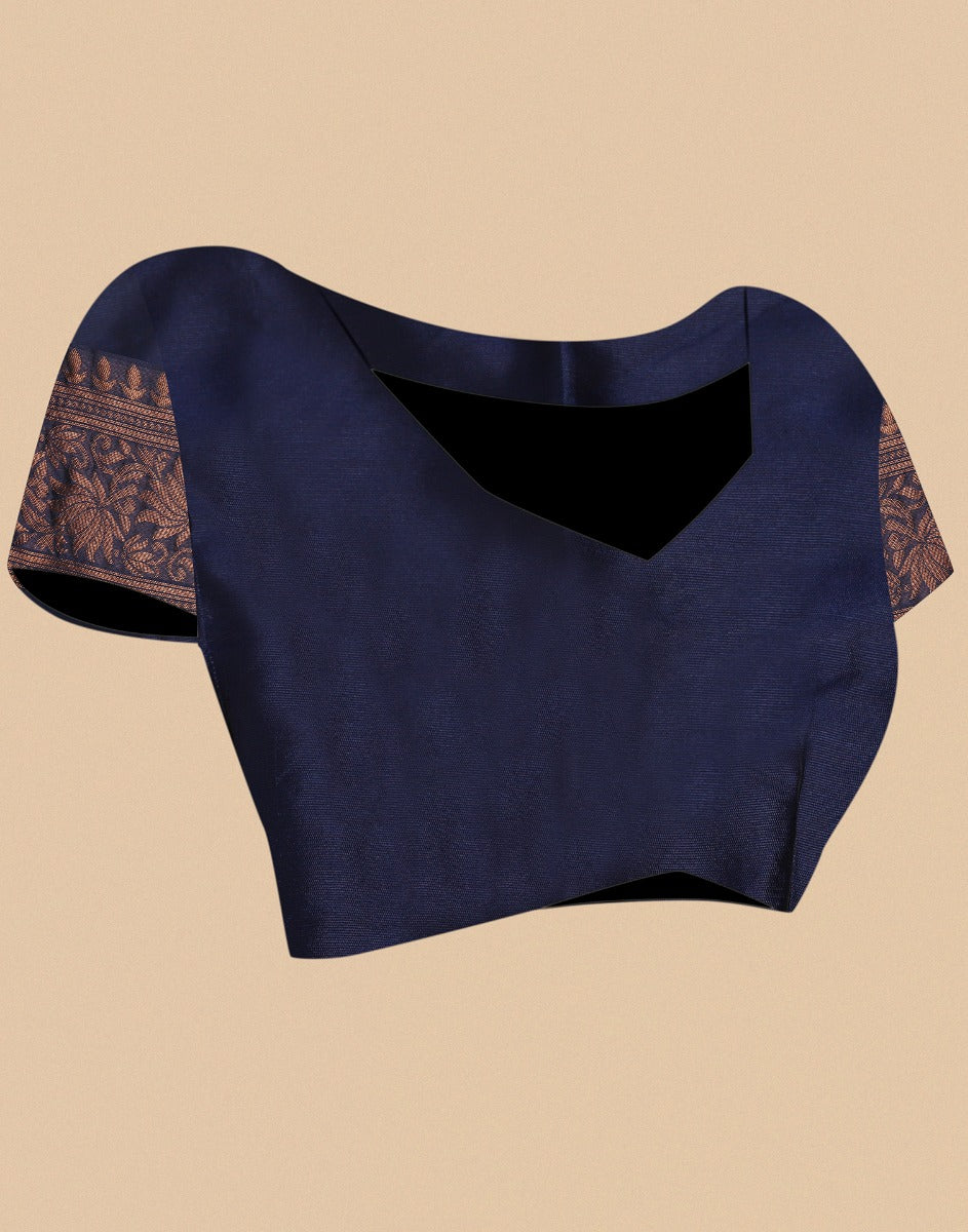 Dark Blue Silk Saree | Sudathi