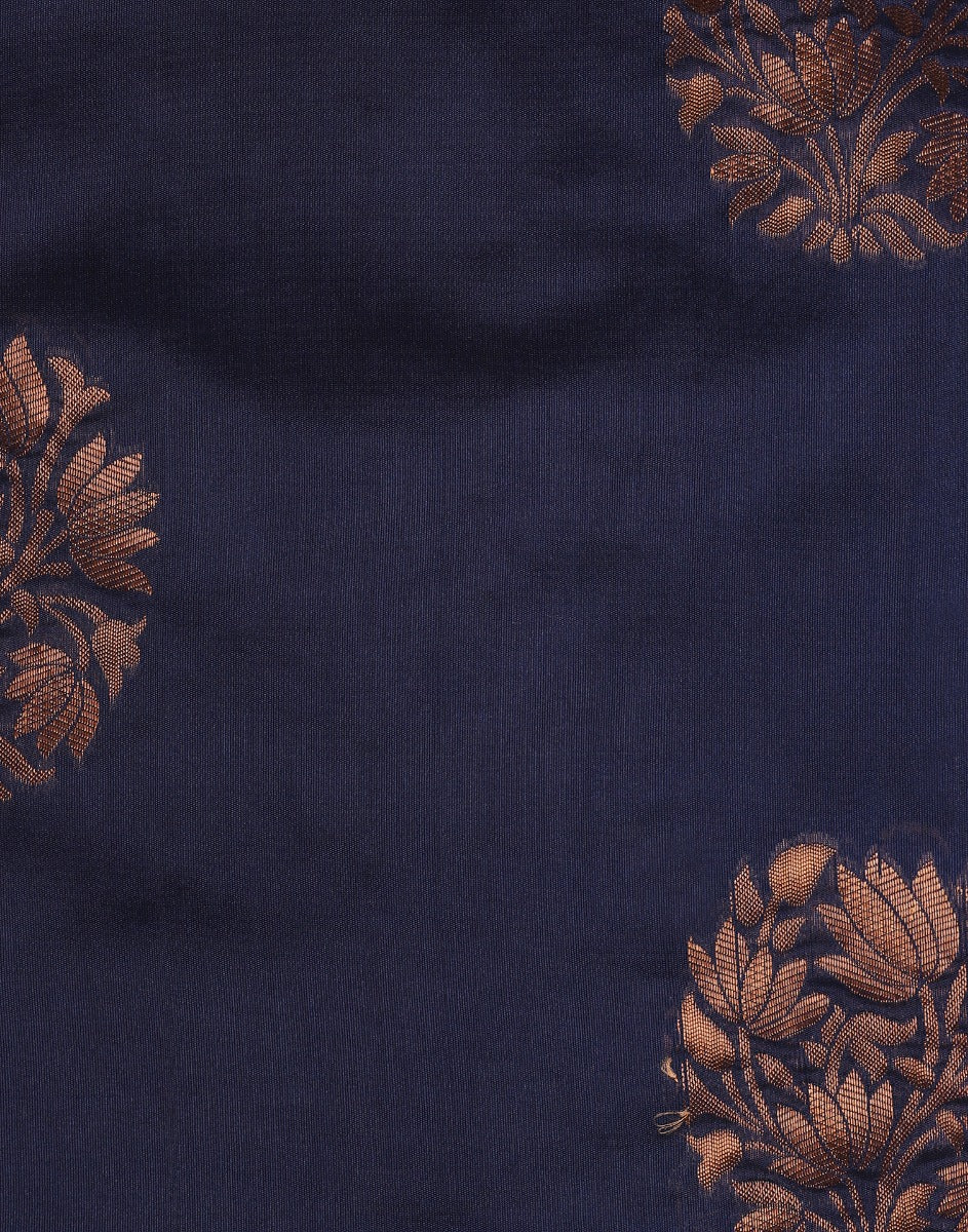 Dark Blue Silk Saree | Sudathi
