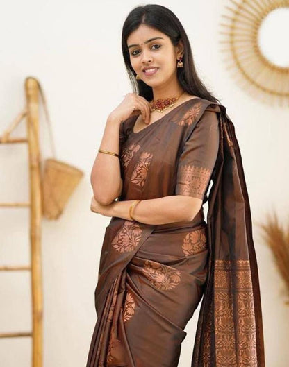 Brown Silk Saree | Sudathi
