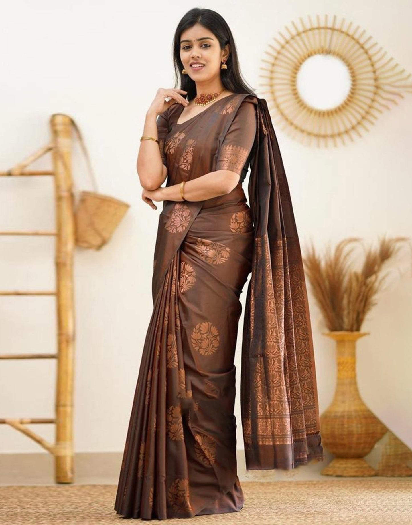 Brown Silk Saree | Sudathi