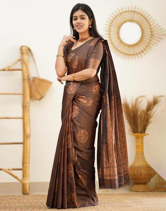 Brown Silk Saree | Sudathi